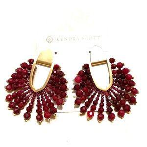 Kendra Scott new jade maroon earrings